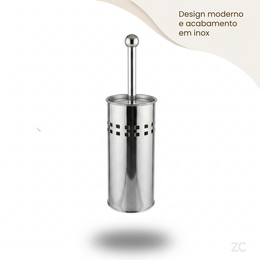 Kit Escova Sanitária com Suporte Inox