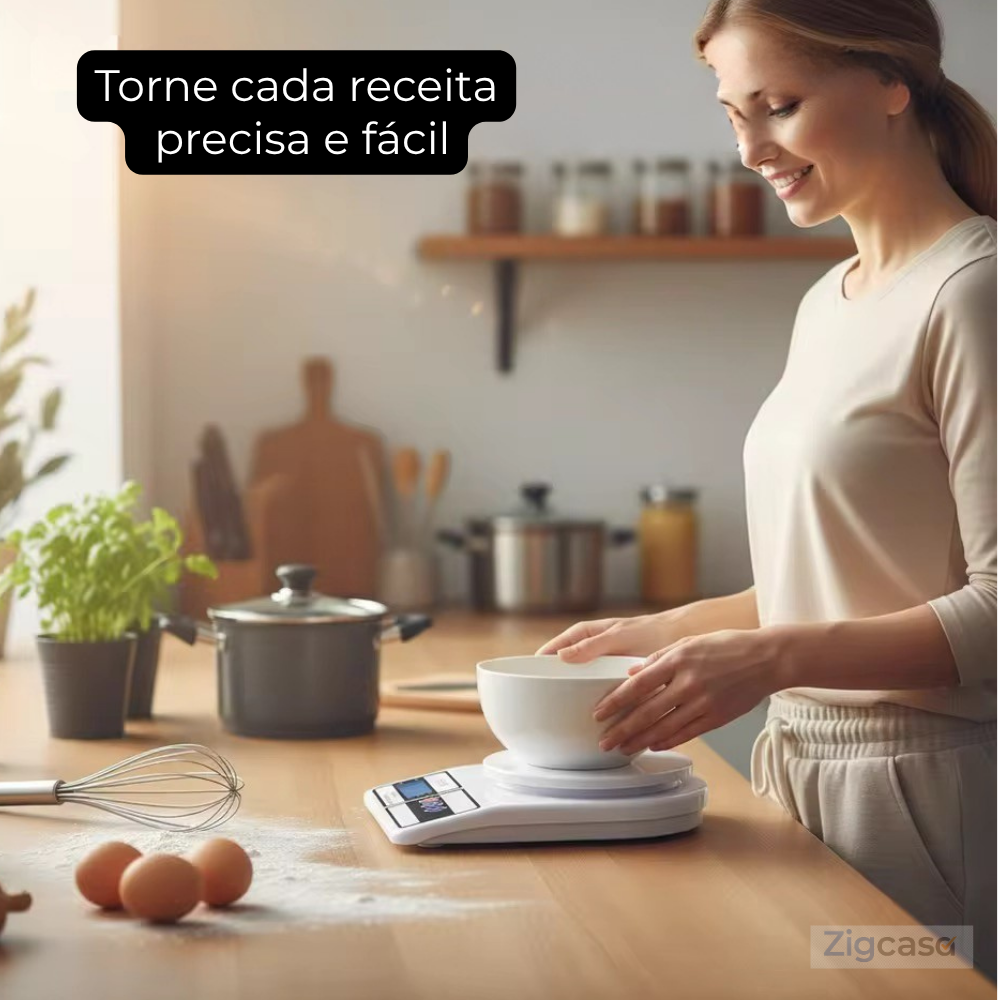 🏠 Balança Digital de Cozinha 10kg — Precisão e Praticidade no Preparo das Receitas!