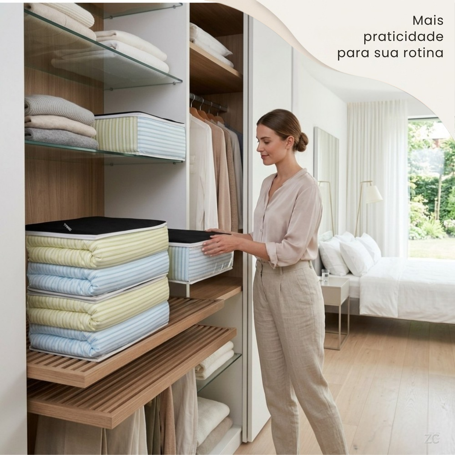 Organizador para Guarda-Roupa com Zíper — Proteção e Organização no Dia a Dia