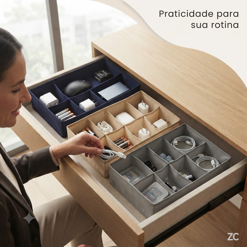Organizador de Gavetas com 8 Divisórias — Simples e Eficiente para o Dia a Dia