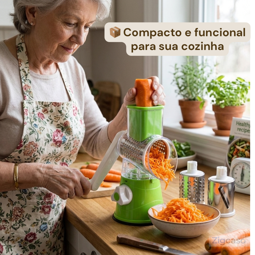 🏠 Ralador Multifuncional Manual com Manivela — Praticidade e Agilidade no Preparo dos Alimento