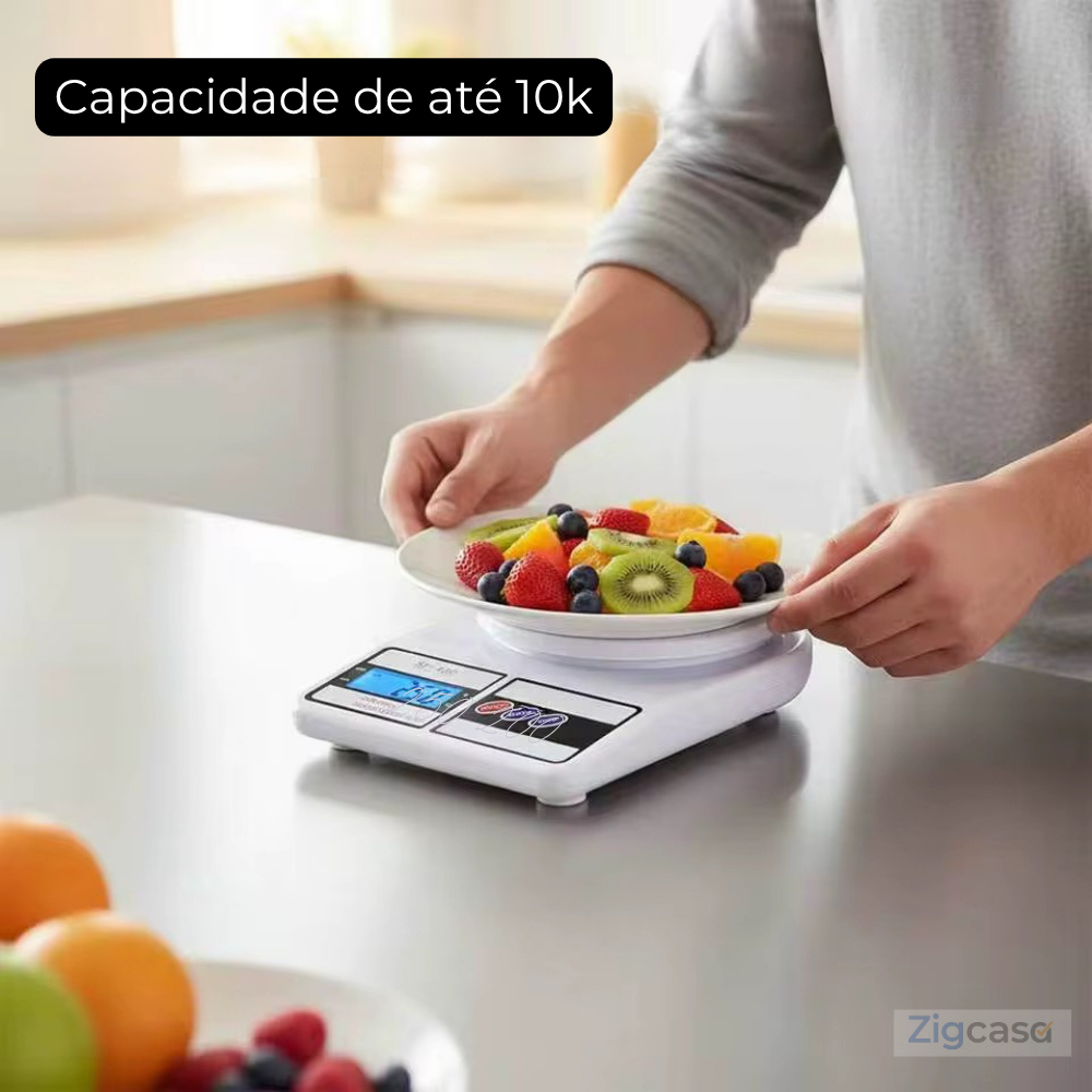 🏠 Balança Digital de Cozinha 10kg — Precisão e Praticidade no Preparo das Receitas!