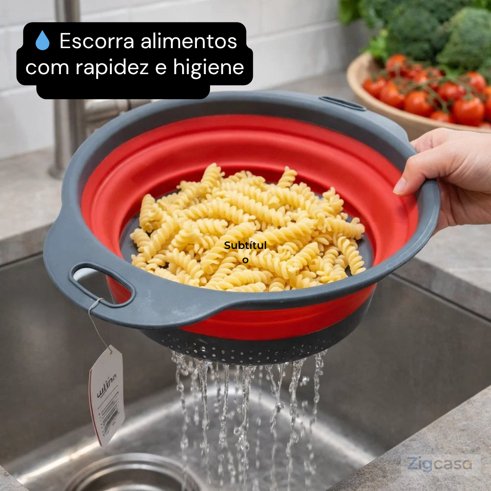 🏠 Escorredor Retrátil de Alimentos — Praticidade e Economia de Espaço