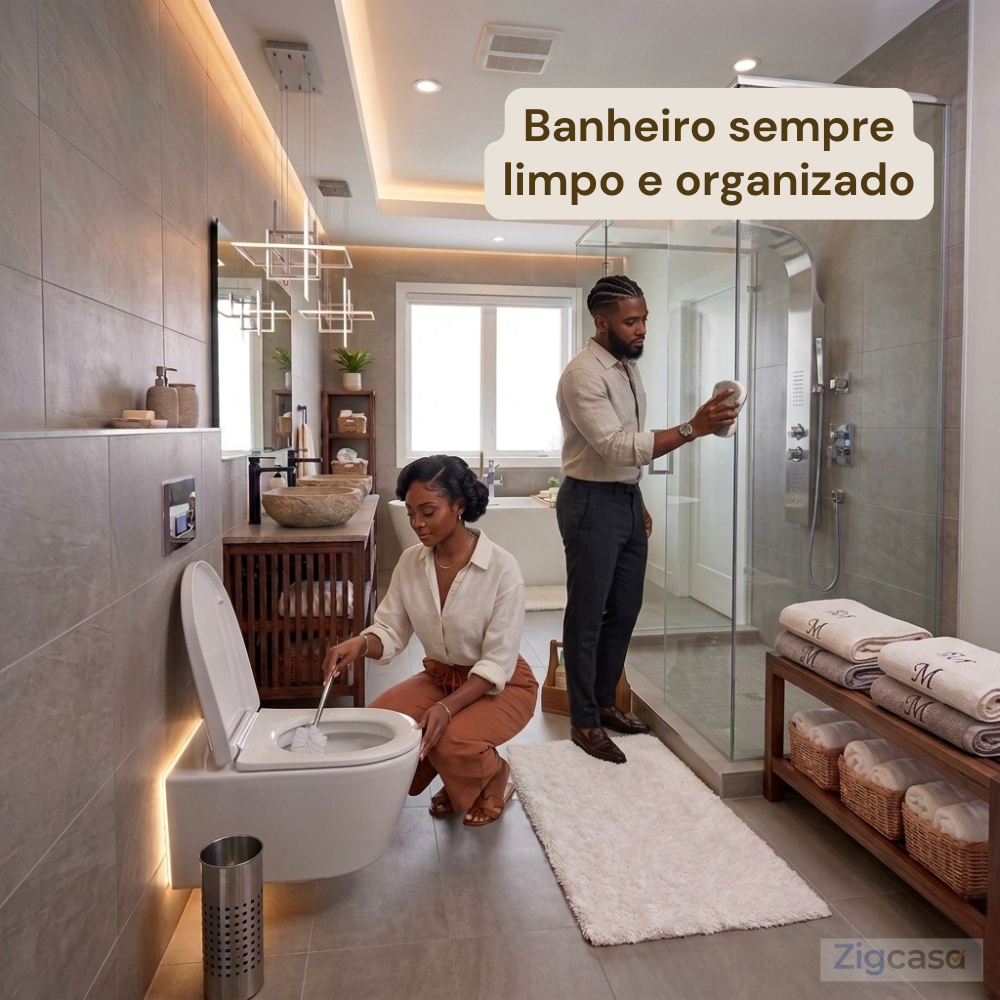 🏠 Kit Escova Sanitária com Suporte Inox — Banheiro Limpo, Higiênico e Organizado