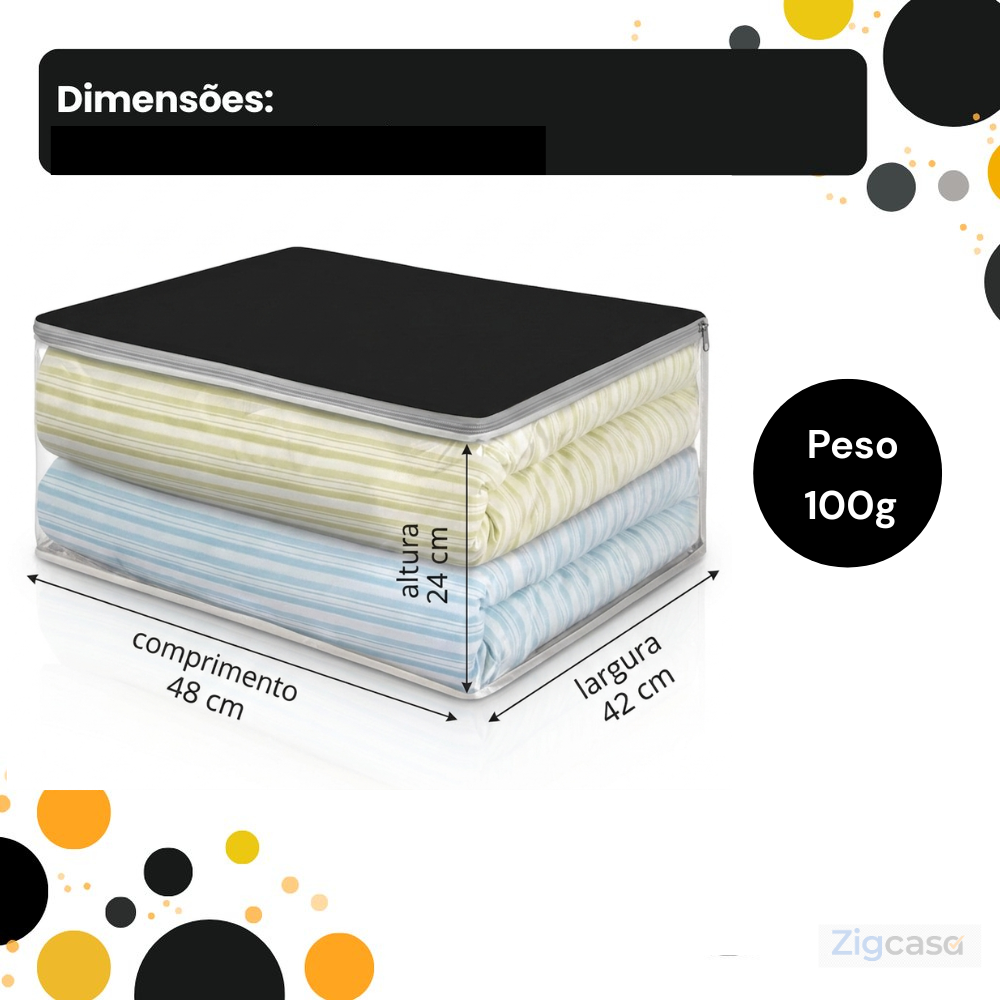 🏠 Organizador para Guarda-Roupa com Zíper — Proteção e Organização no Dia a Dia