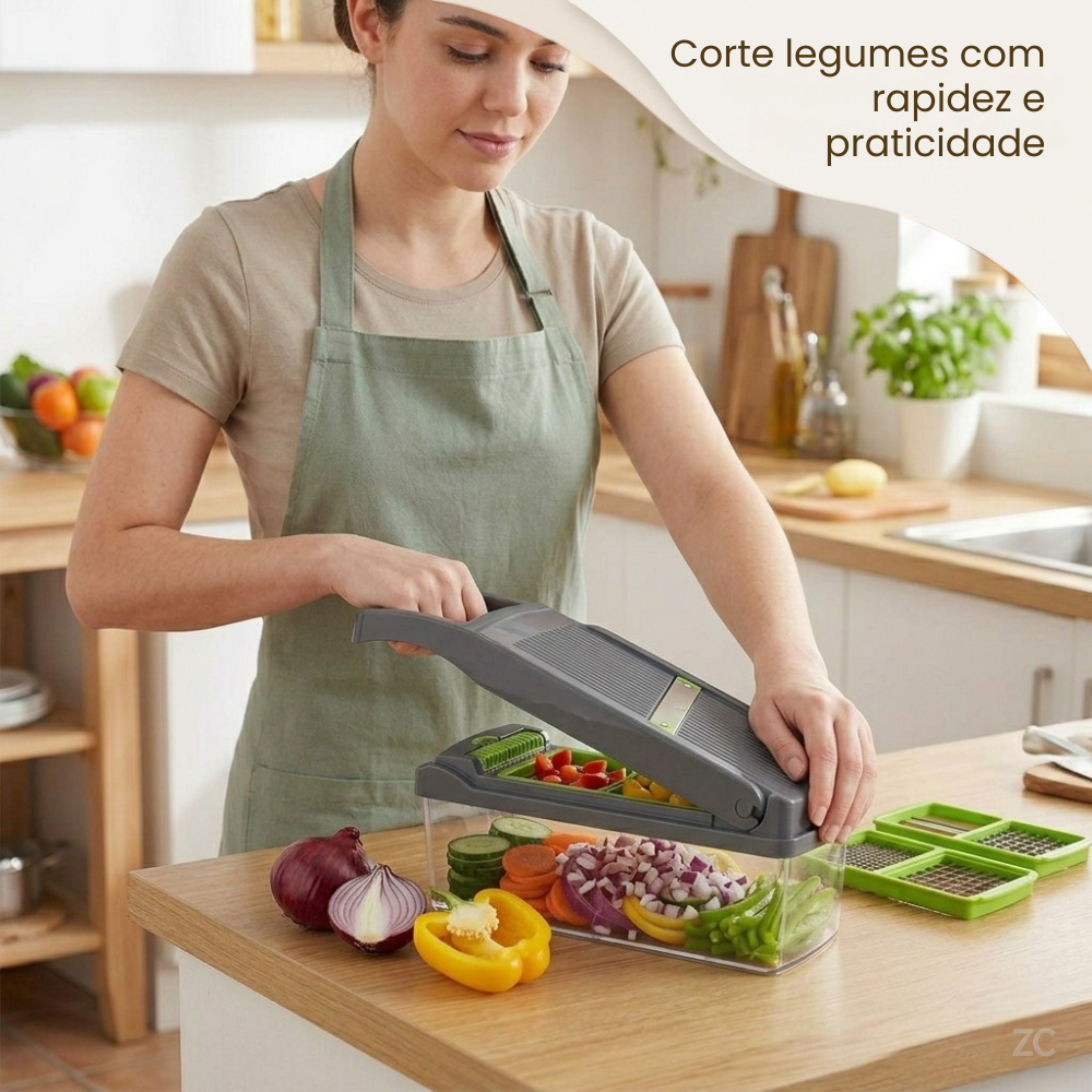 Cortador Multifuncional 16 Peças para Legumes