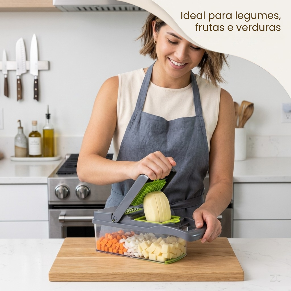 Cortador Multifuncional 16 Peças para Legumes