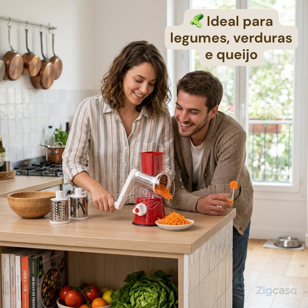🏠 Ralador Multifuncional Manual com Manivela — Praticidade e Agilidade no Preparo dos Alimento