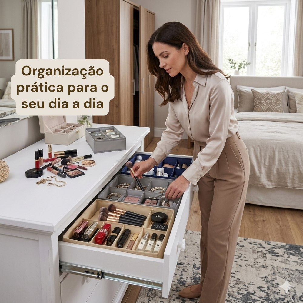 🏠 Organizador de Gavetas com 8 Divisórias — Simples e Eficiente para o Dia a Dia