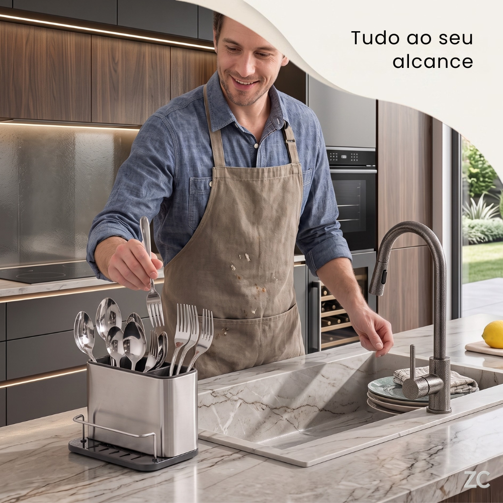 Organizador de Pia em Inox