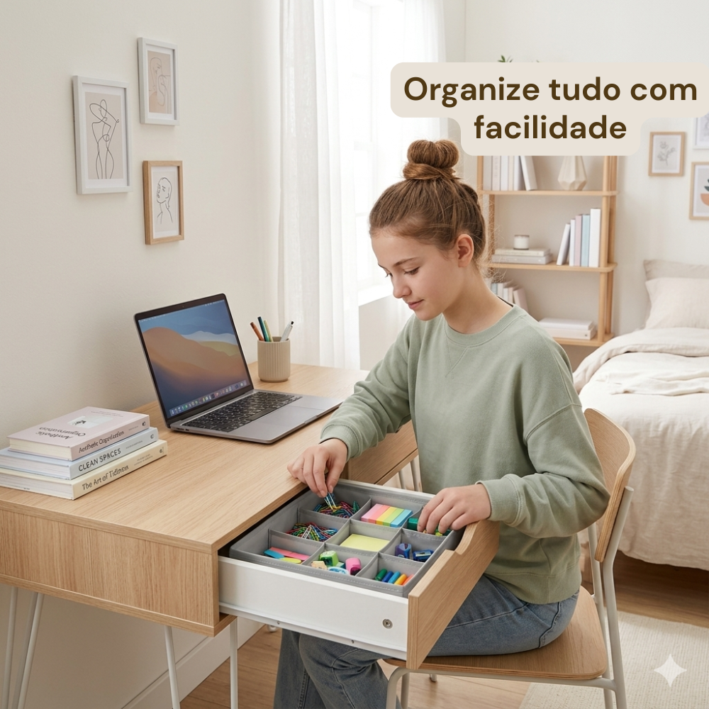🏠 Organizador de Gavetas com 8 Divisórias — Simples e Eficiente para o Dia a Dia