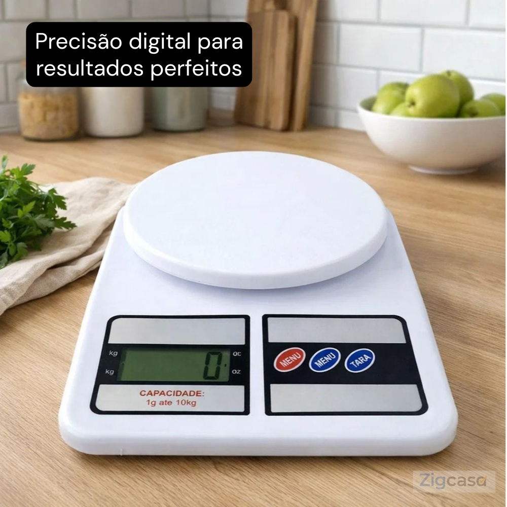🏠 Balança Digital de Cozinha 10kg — Precisão e Praticidade no Preparo das Receitas!