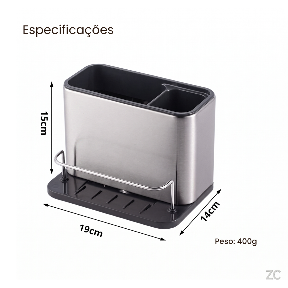 Organizador de Pia em Inox