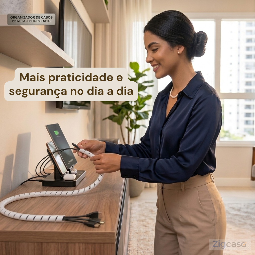 🏠 Organizador de Fios e Cabos com Aplicador — Ambiente Mais Limpo e Sem Bagunça