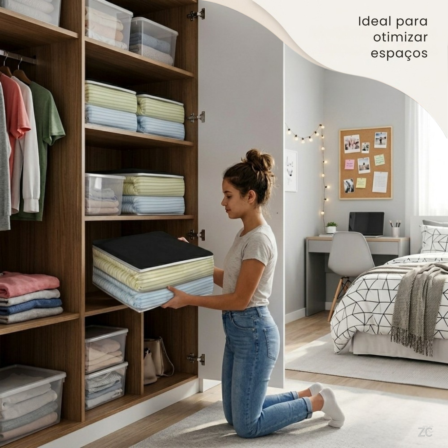 Organizador para Guarda-Roupa com Zíper — Proteção e Organização no Dia a Dia