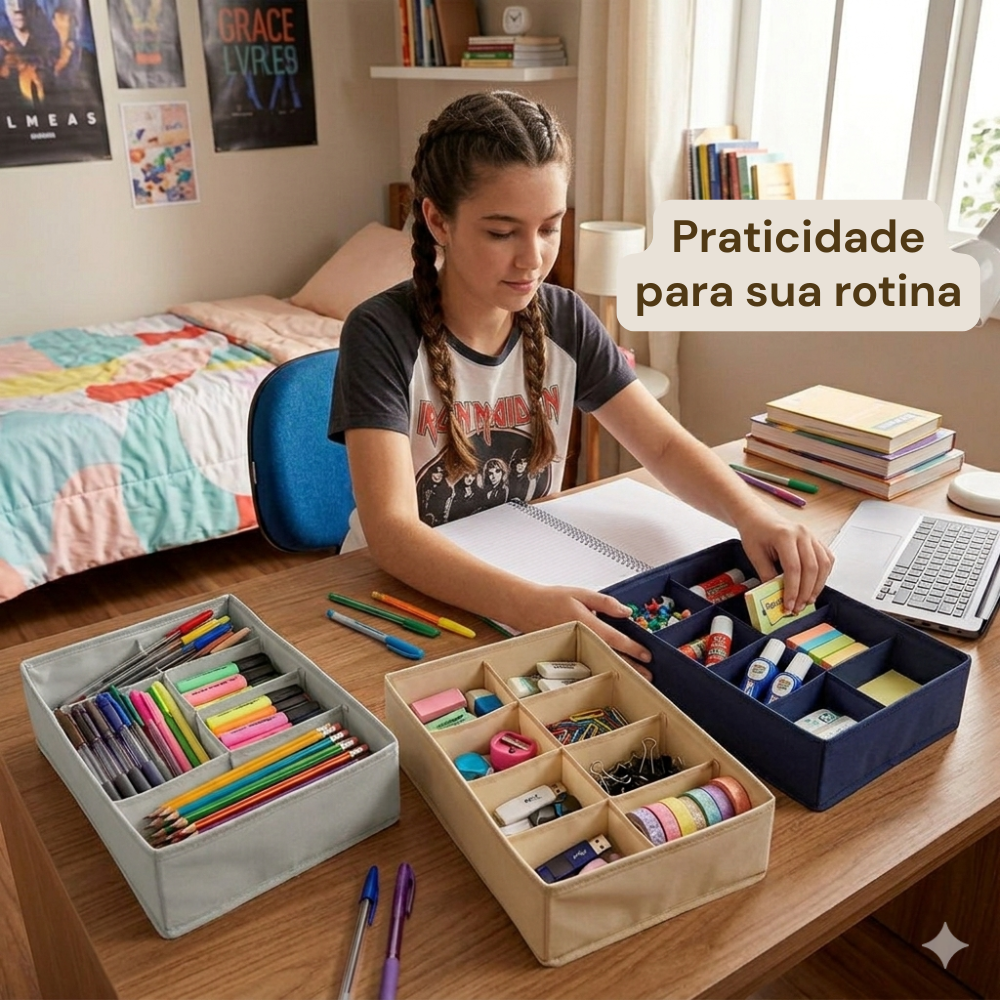 🏠 Organizador de Gavetas com 8 Divisórias — Simples e Eficiente para o Dia a Dia