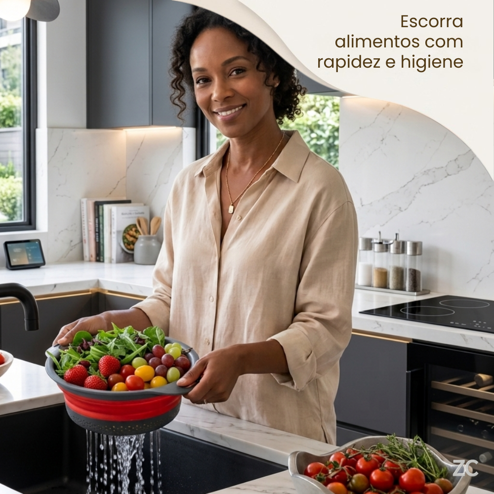 Escorredor Retrátil de Alimentos