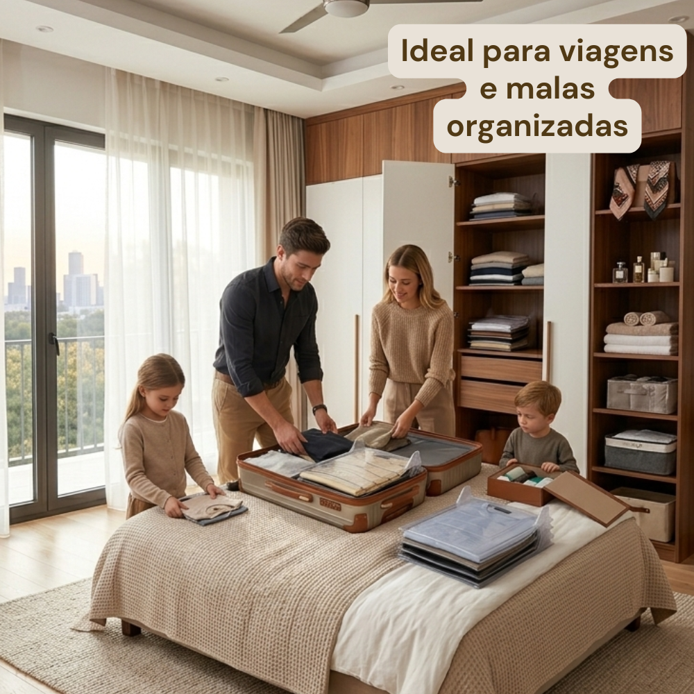 🏠 Kit Organizador de Camisetas com 10 Unidades — Mais Espaço e Organização no Guarda-Roupa