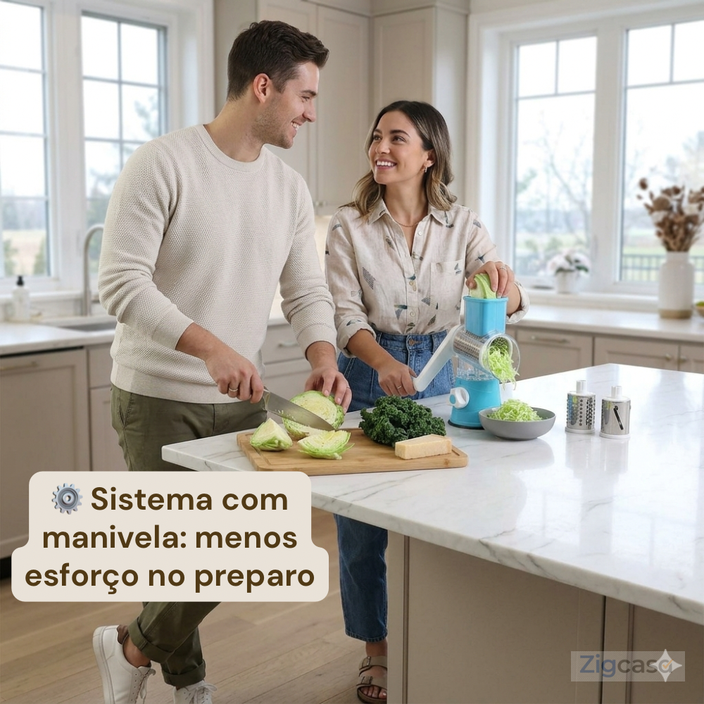 🏠 Ralador Multifuncional Manual com Manivela — Praticidade e Agilidade no Preparo dos Alimento