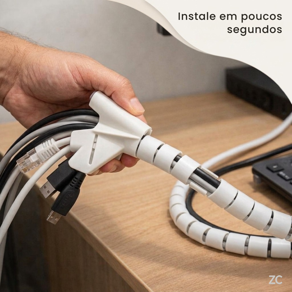 Organizador de Fios e Cabos com Aplicador