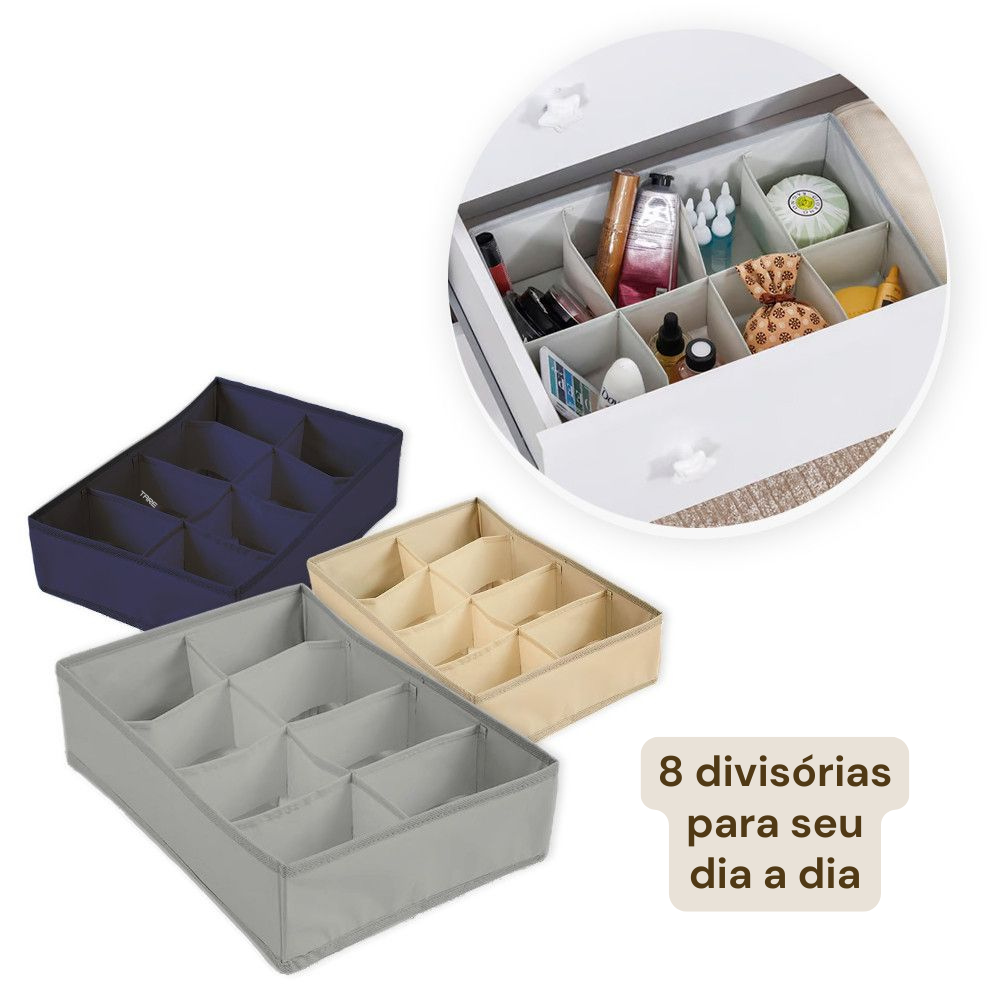 🏠 Organizador de Gavetas com 8 Divisórias — Simples e Eficiente para o Dia a Dia