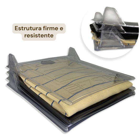 🏠 Kit Organizador de Camisetas com 10 Unidades — Mais Espaço e Organização no Guarda-Roupa