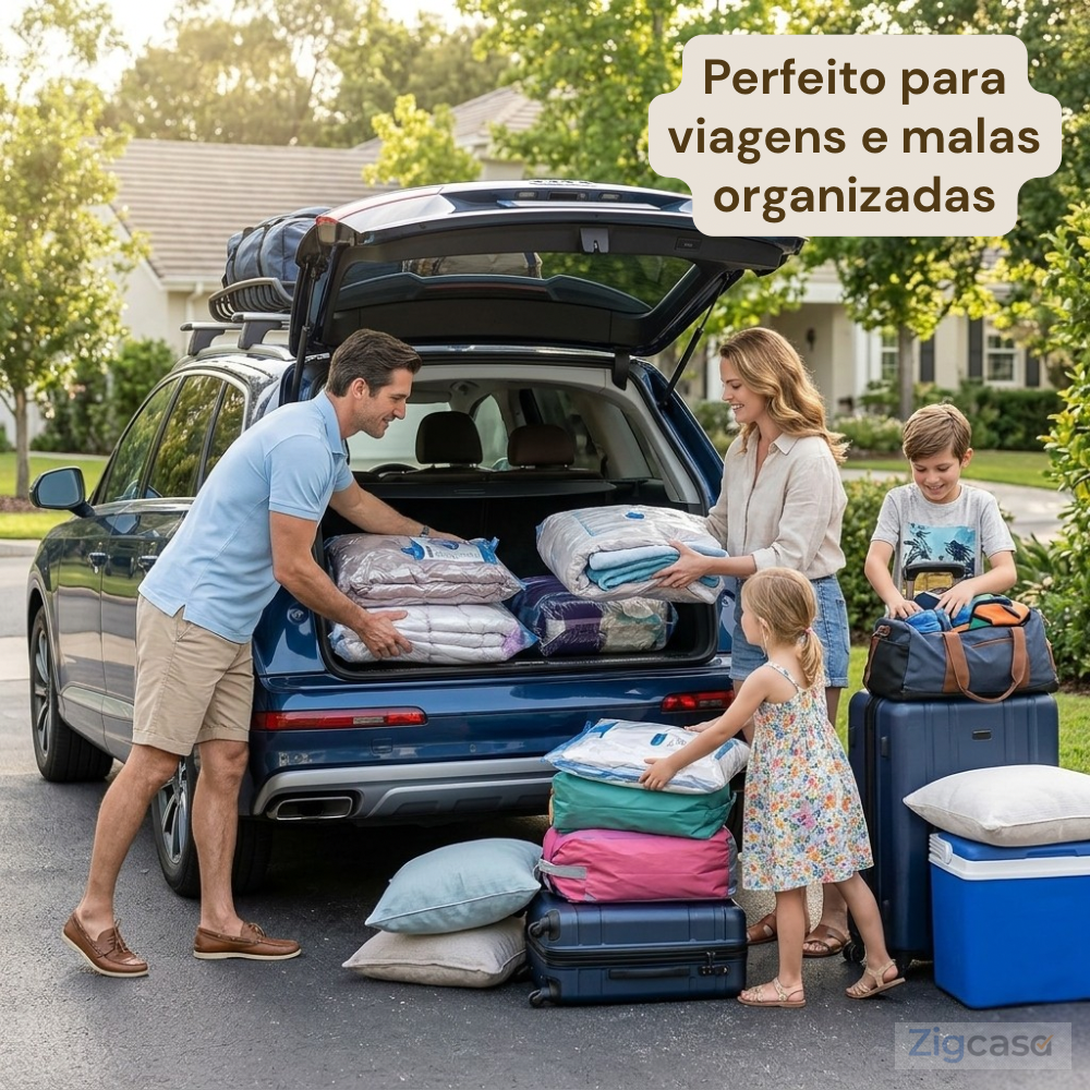 🏠 Kit com 3 Sacos Organizadores a Vácuo — Economize Espaço e Proteja suas Roupa