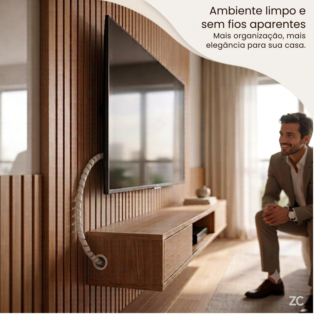 Organizador de Fios e Cabos com Aplicador