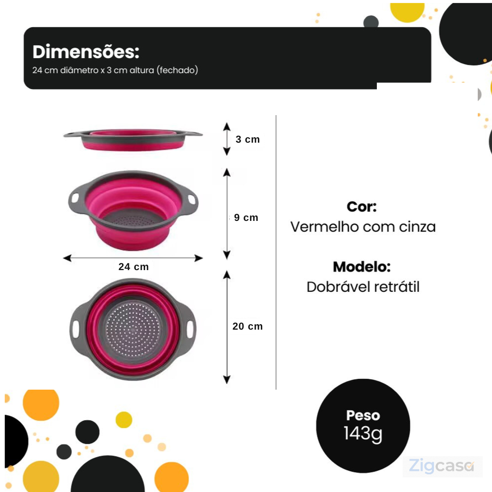 🏠 Escorredor Retrátil de Alimentos — Praticidade e Economia de Espaço