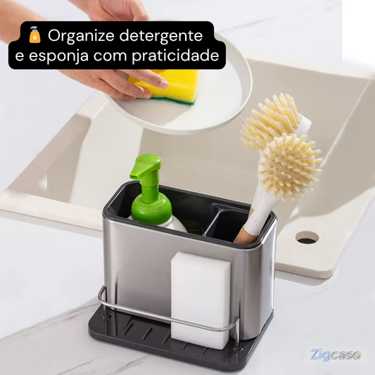 🏠 Organizador de Pia em Inox — Praticidade e Organização para sua Cozinh