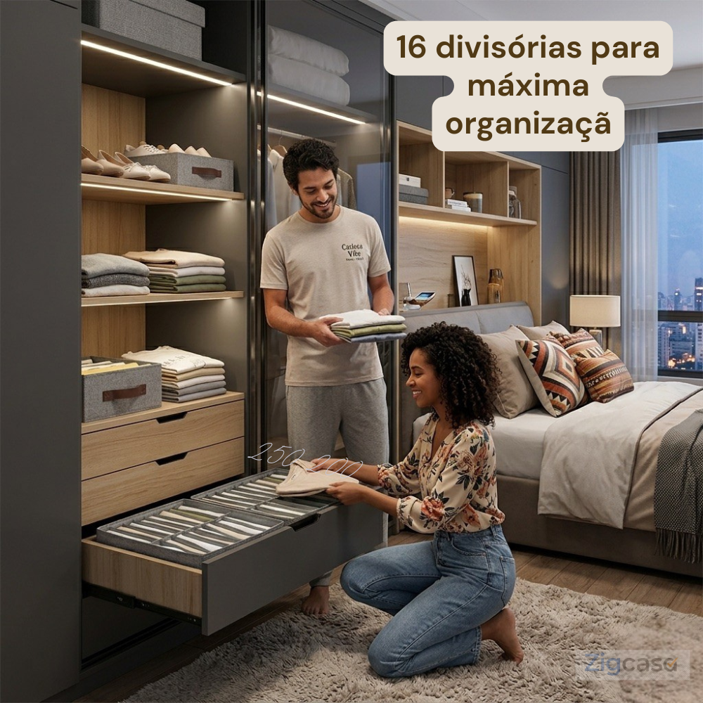 🏠 Organizador de Gavetas com 16 Divisórias — Mais Praticidade e Organização no Dia a Dia