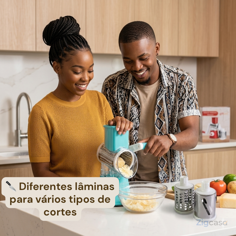 🏠 Ralador Multifuncional Manual com Manivela — Praticidade e Agilidade no Preparo dos Alimento