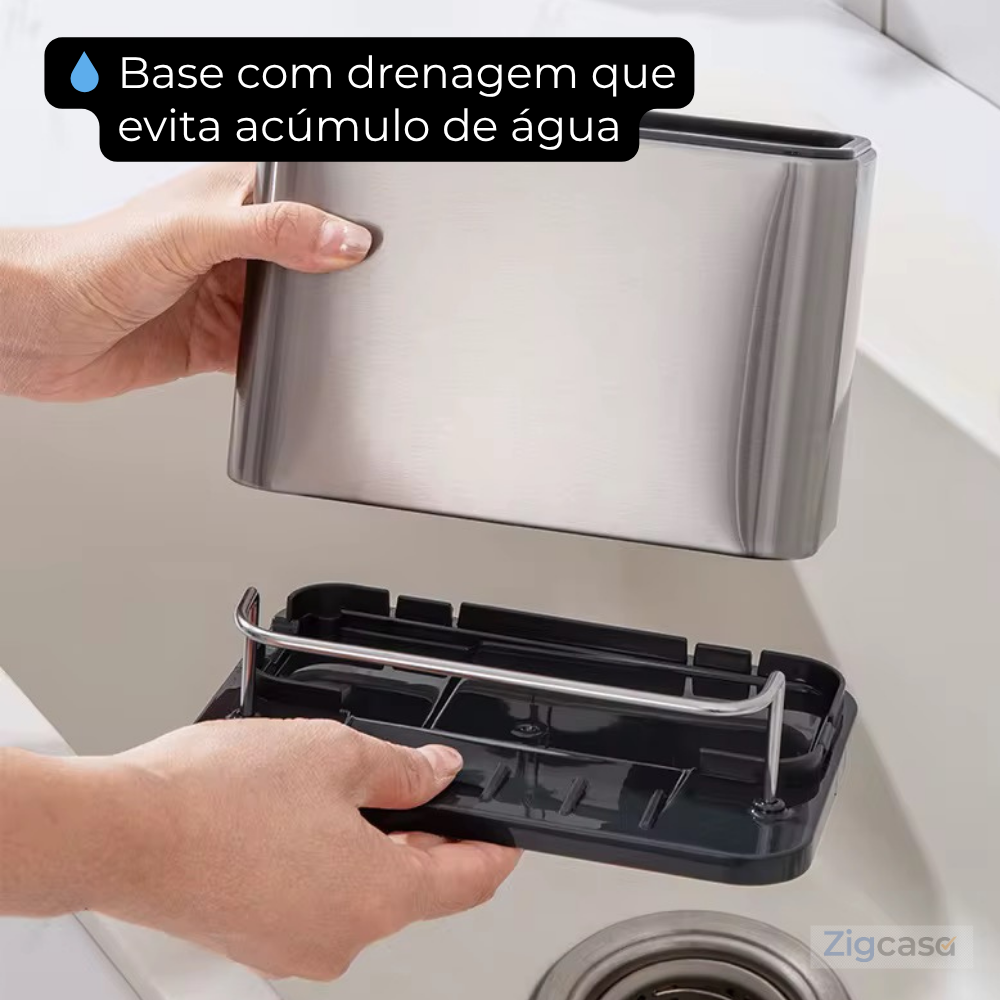 🏠 Organizador de Pia em Inox — Praticidade e Organização para sua Cozinh
