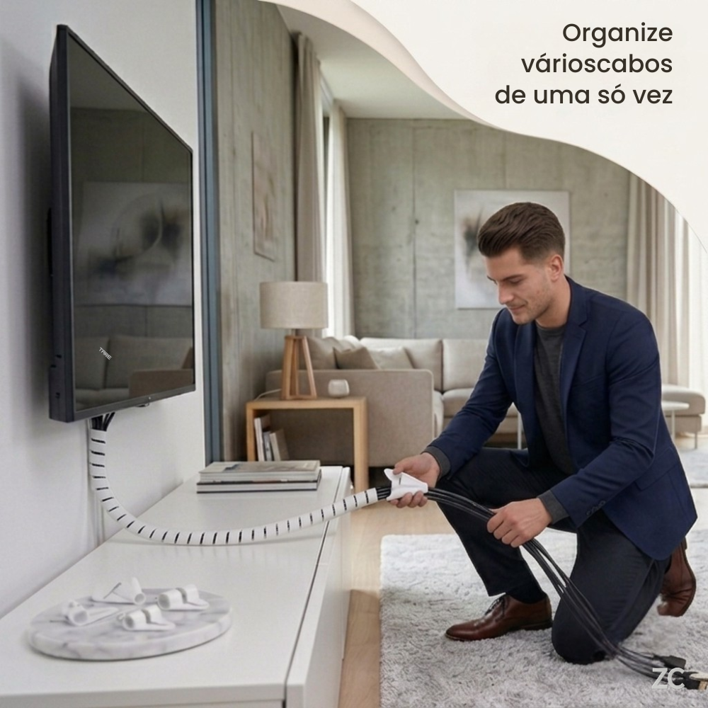 Organizador de Fios e Cabos com Aplicador