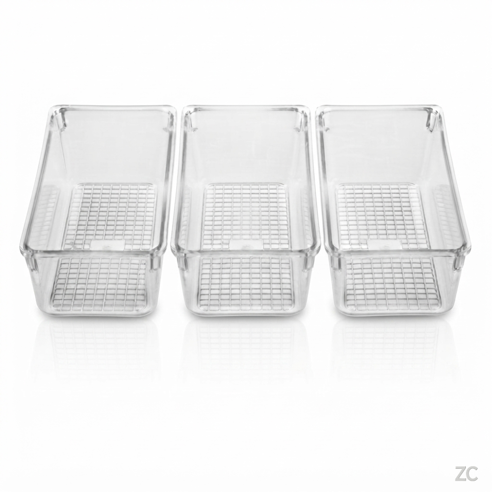 Kit Organizadores Transparentes para Gaveta — Visual Limpo e Organização Inteligente