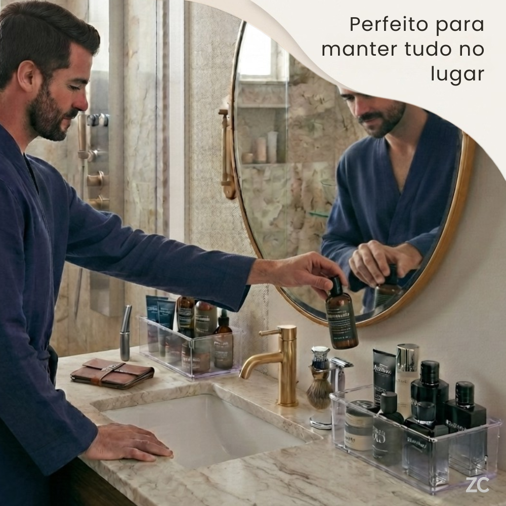 Kit Organizadores Transparentes para Gaveta — Visual Limpo e Organização Inteligente