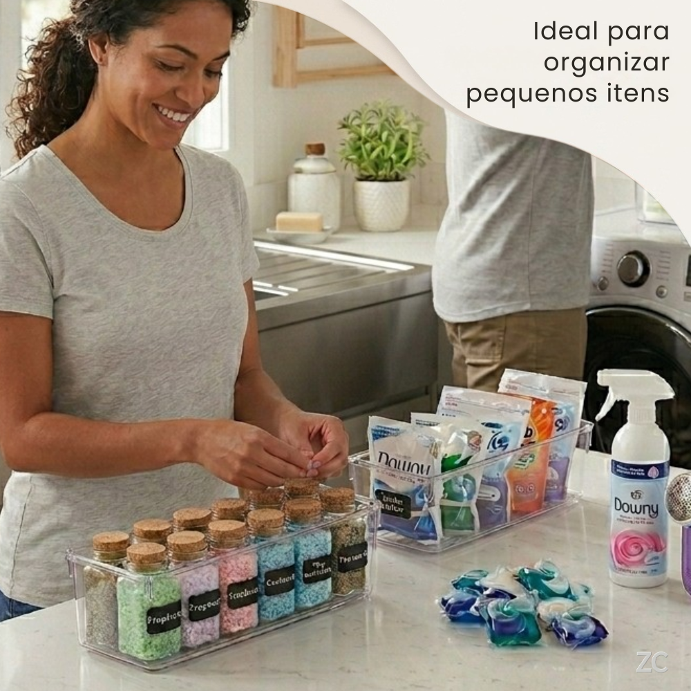 Kit Organizadores Transparentes para Gaveta — Visual Limpo e Organização Inteligente